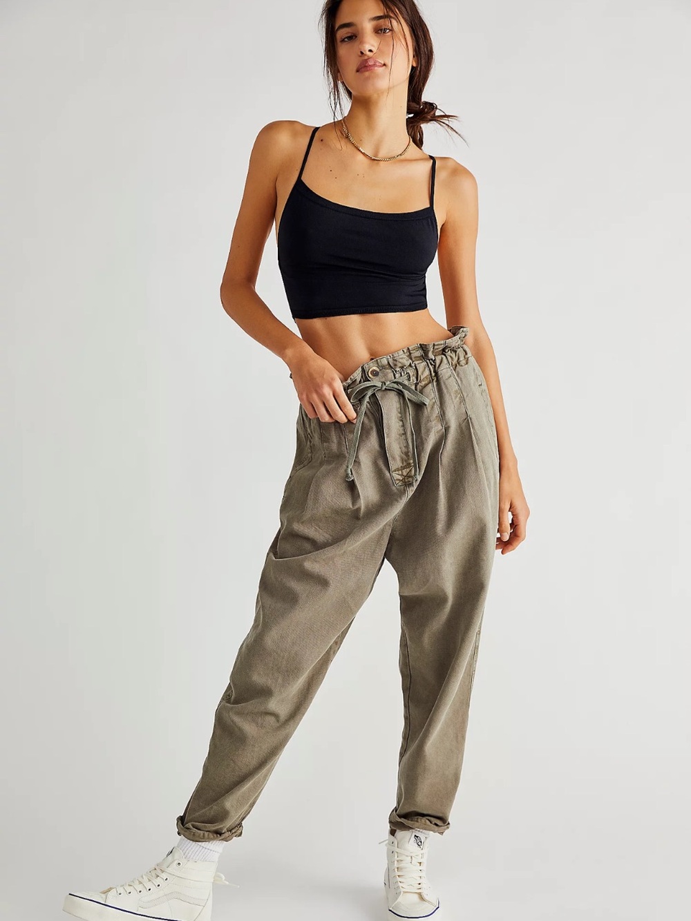 Free People Margate Pleated Trouser White Size S